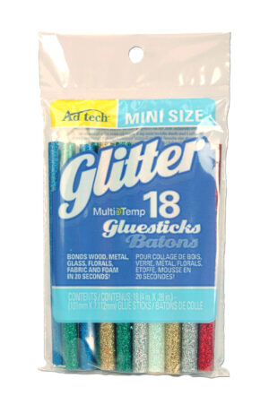 Arteza Mini Glue Gun (20w) - 30 Clear and 10 Glitter Glue Sticks